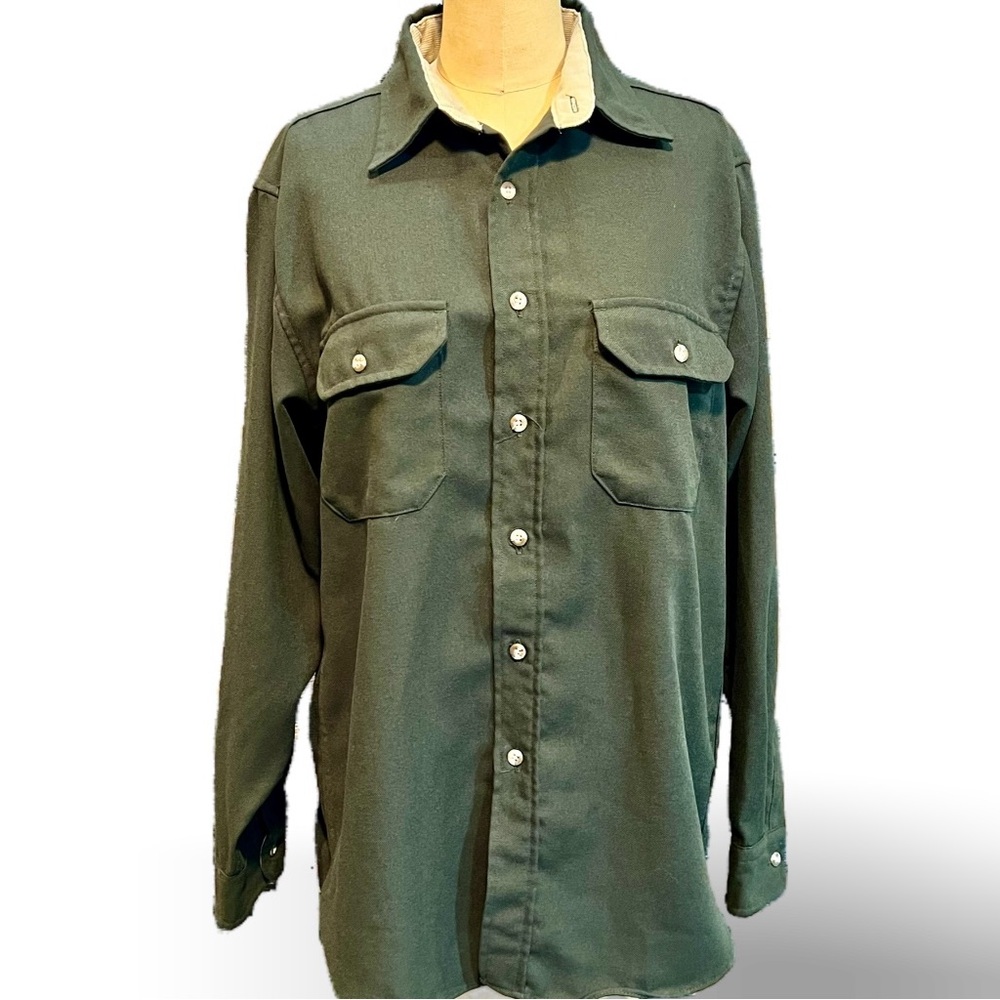 VINTAGE Cabela’s field utility‎ outdoors button down shirt hunter green corduroy